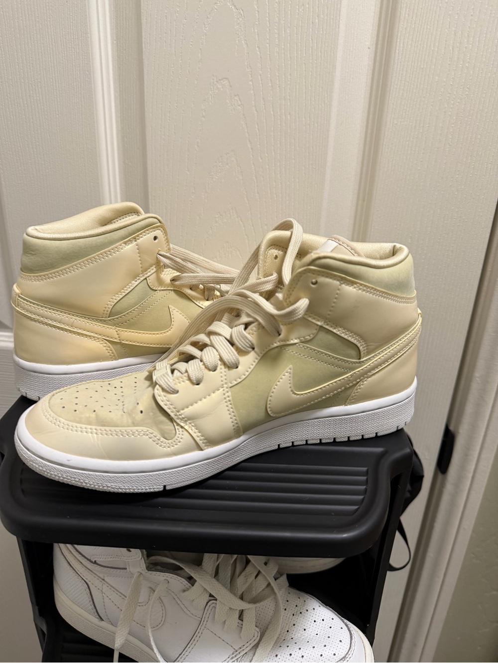 Jordan Women’s Pearl Gold Mid-Top Sneakers Air Jordans